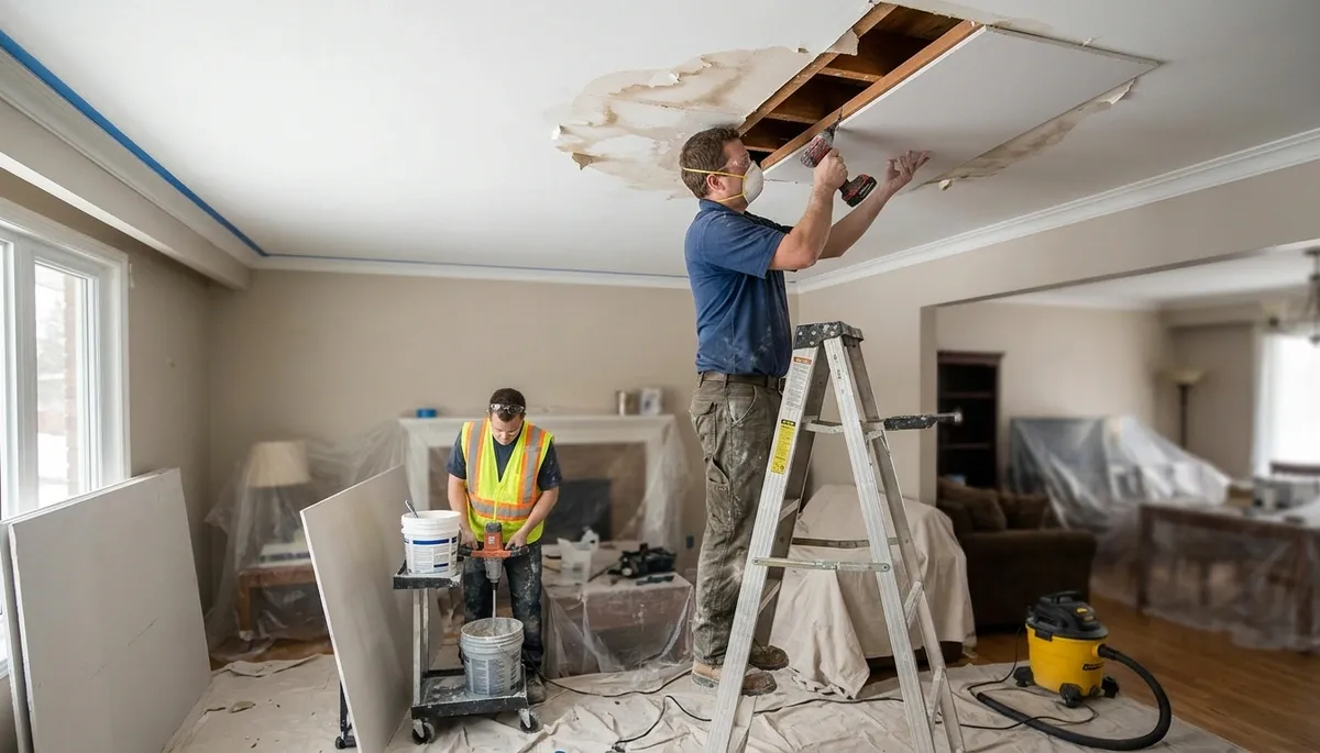 Ceiling Water Damage Repair Image 1