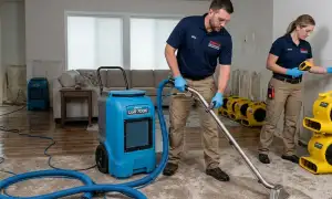 Emergency water damage restoration service widget for Fort Myers, FL homeowners